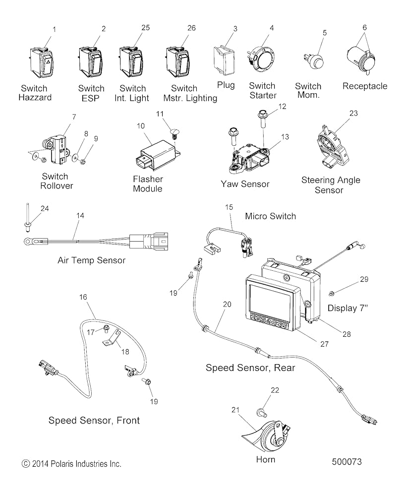 Amazon.com: Polaris Slingshot Master Lighting Switch, SPDT